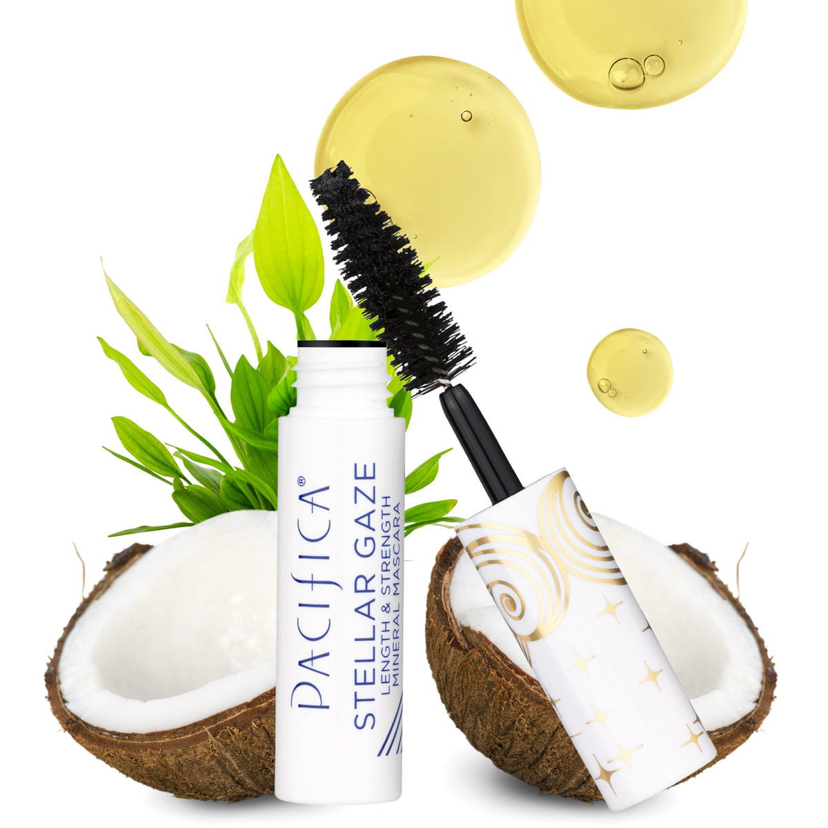 Pacifica mini Stellar Gaze front packaging showing compact travel-friendly tube and bold black color