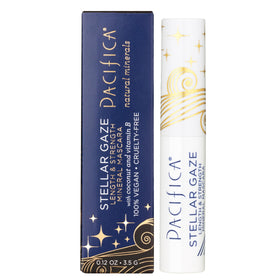 Pacifica mini Stellar Gaze label closeup highlighting vegan, cruelty-free ingredients benefit