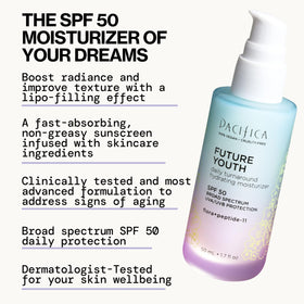 Pacifica moisturizer held in hand to show compact 1.7 fl oz travel-friendly size
