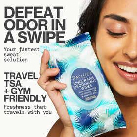 Pacifica close-up of a moist wipe texture showing soft cotton and cleansing solution