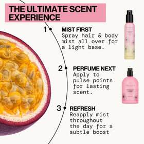 Pacifica perfume styled on a beach towel conveying sunny, uplifting vibes