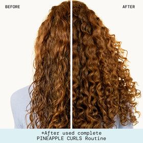 Pacifica conditioner being applied to curly hair for detangling benefit