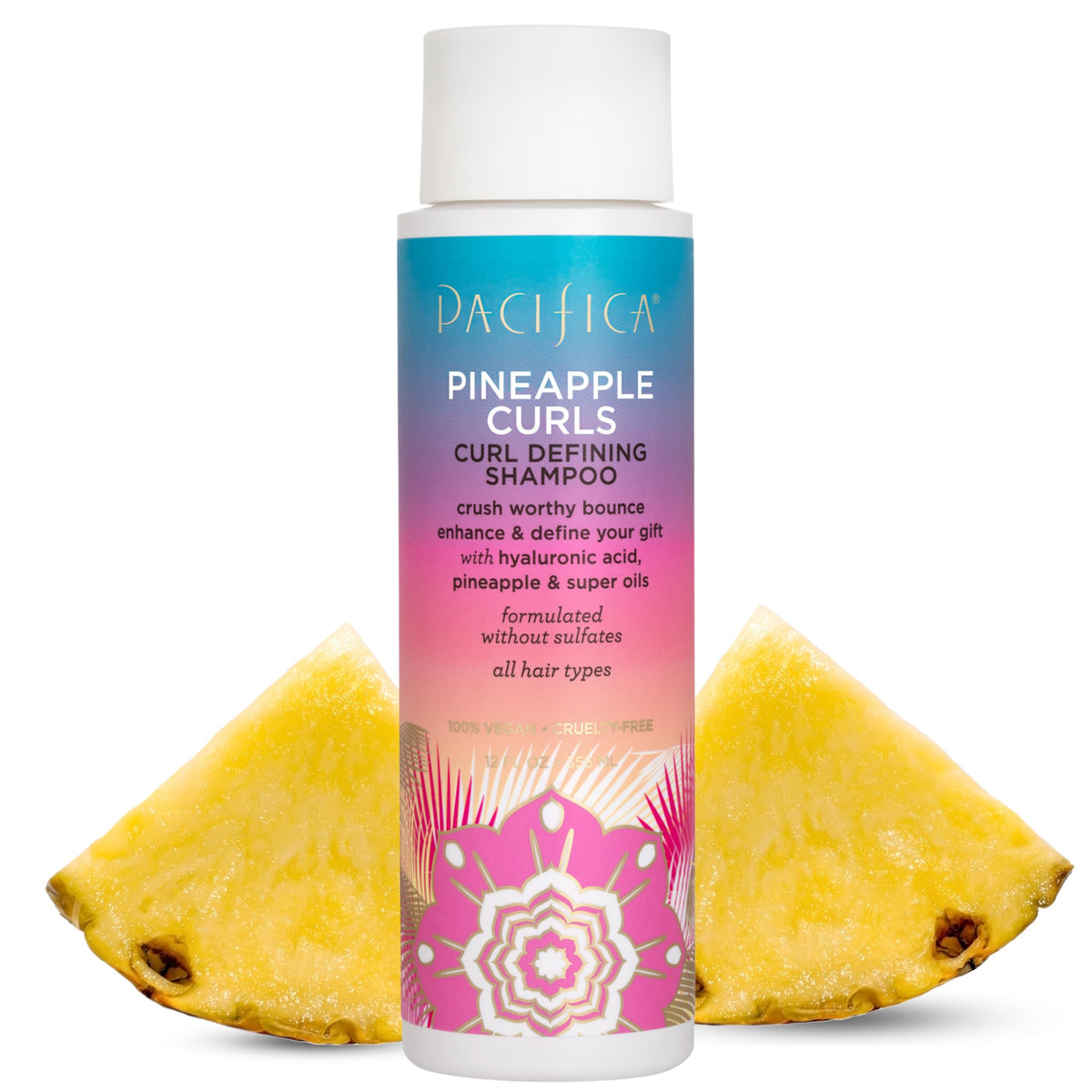 Pacifica front bottle showing Pineapple Curls label and benefits