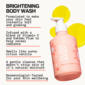 Pacifica pump dispenser close-up with brightening gel protecting skin