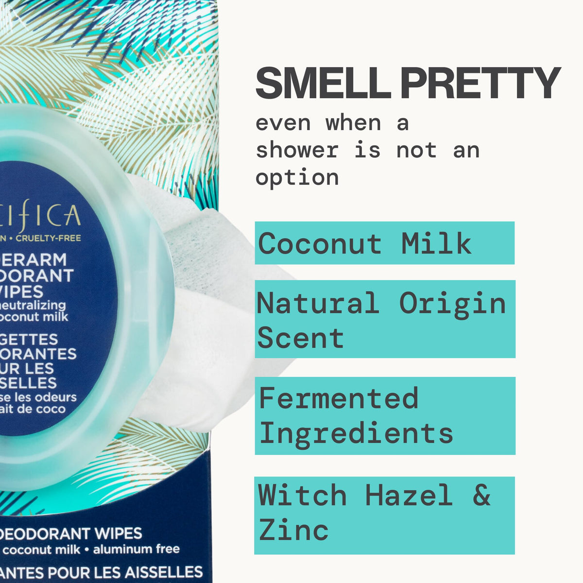 Pacifica resealable tub detail for secure on-the-go freshness