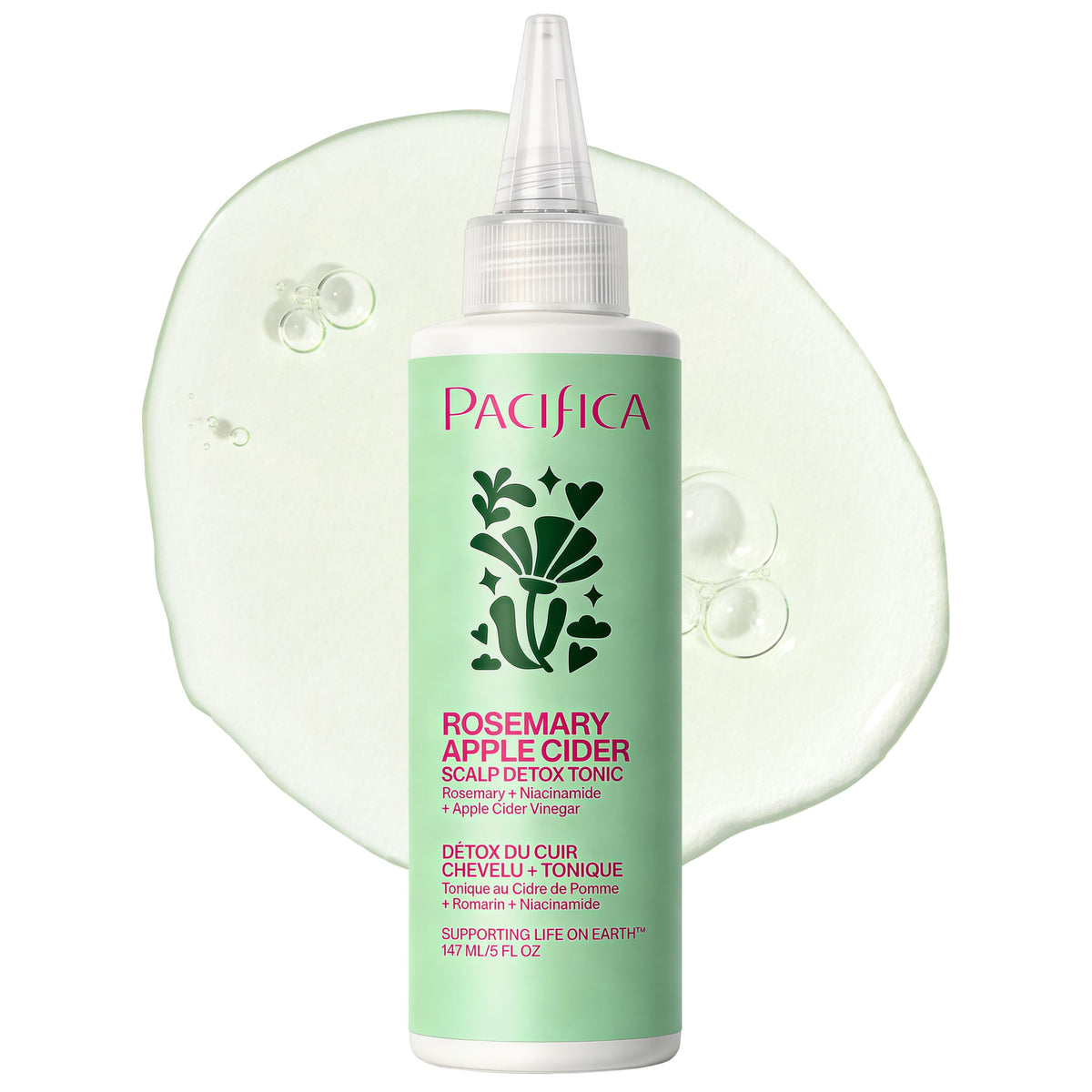 Pacifica bottle front packaging showing label and size for clear identification and benefit