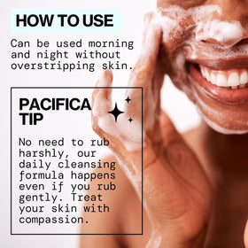 Pacifica in a bathroom setting creating a calming routine vibe