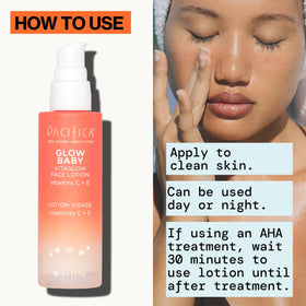 Pacifica applying lotion to skin demonstrating smooth, non-greasy feel