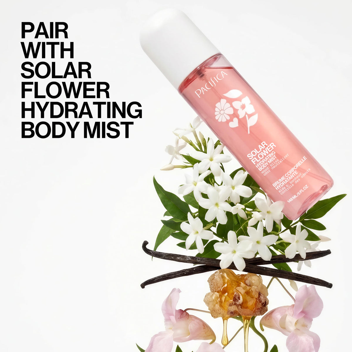 Pacifica spray nozzle close-up demonstrating precise mist and easy application benefit