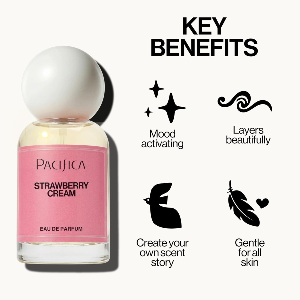 Pacifica spray nozzle releasing mist for easy application and even fragrance distribution
