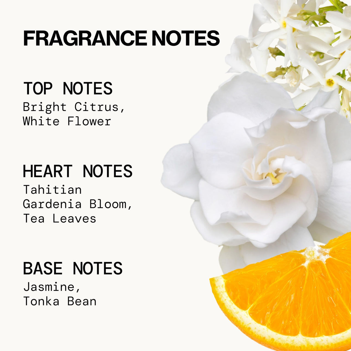Pacifica Tahitian Gardenia bottle staged on bath shelf for spa-like refreshment