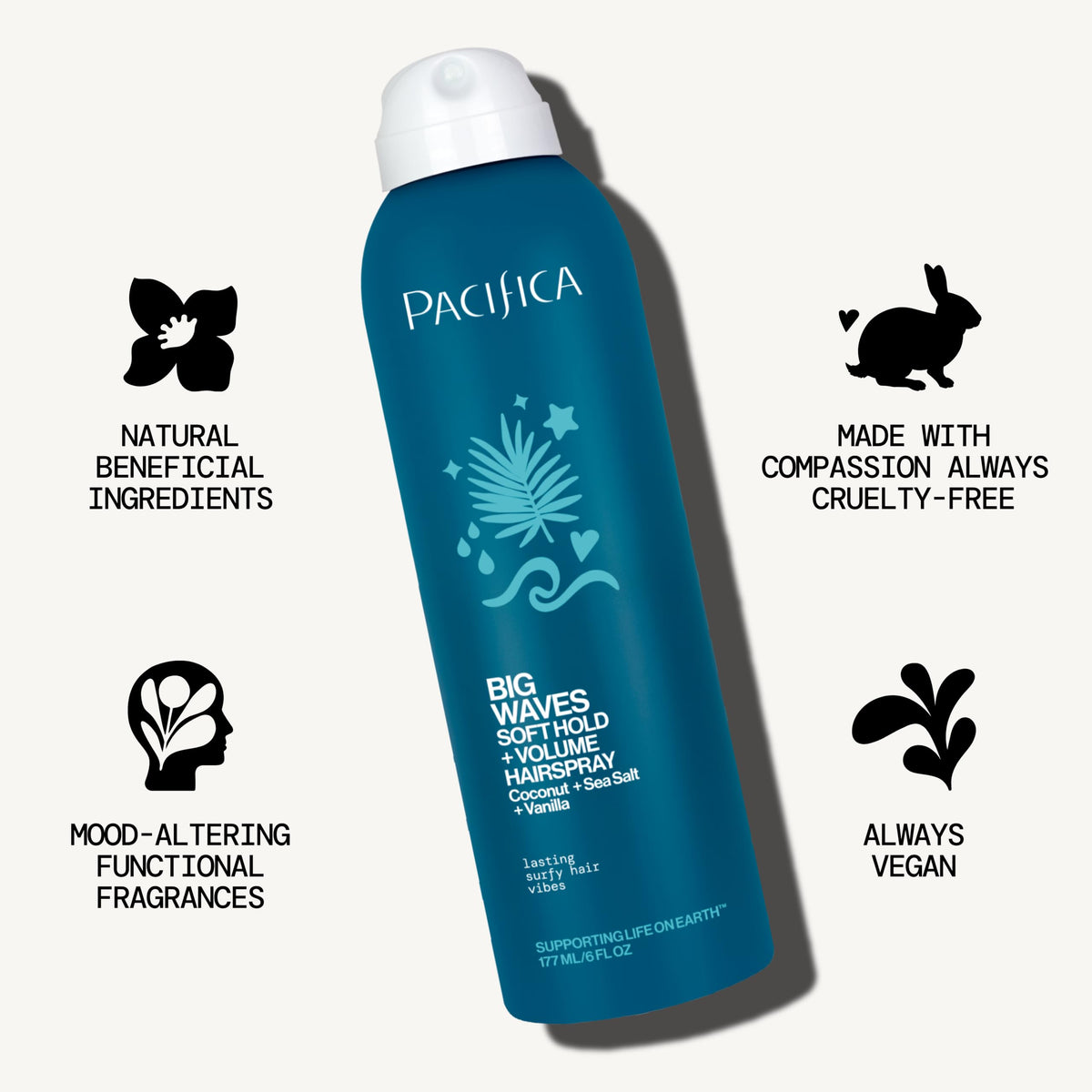 Pacifica texture closeup highlighting sea salt texture and volume