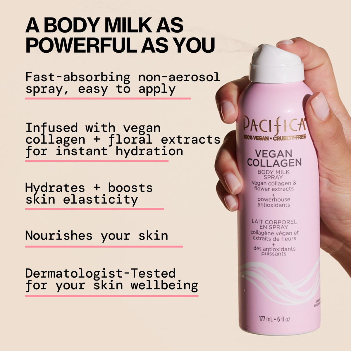 Pacifica milky mist texture highlighting lightweight hydration