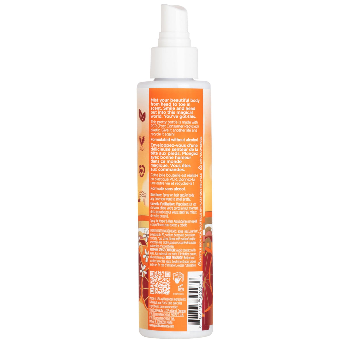 Pacifica mist tucked in a bag ready for on-the-go refresh benefit
