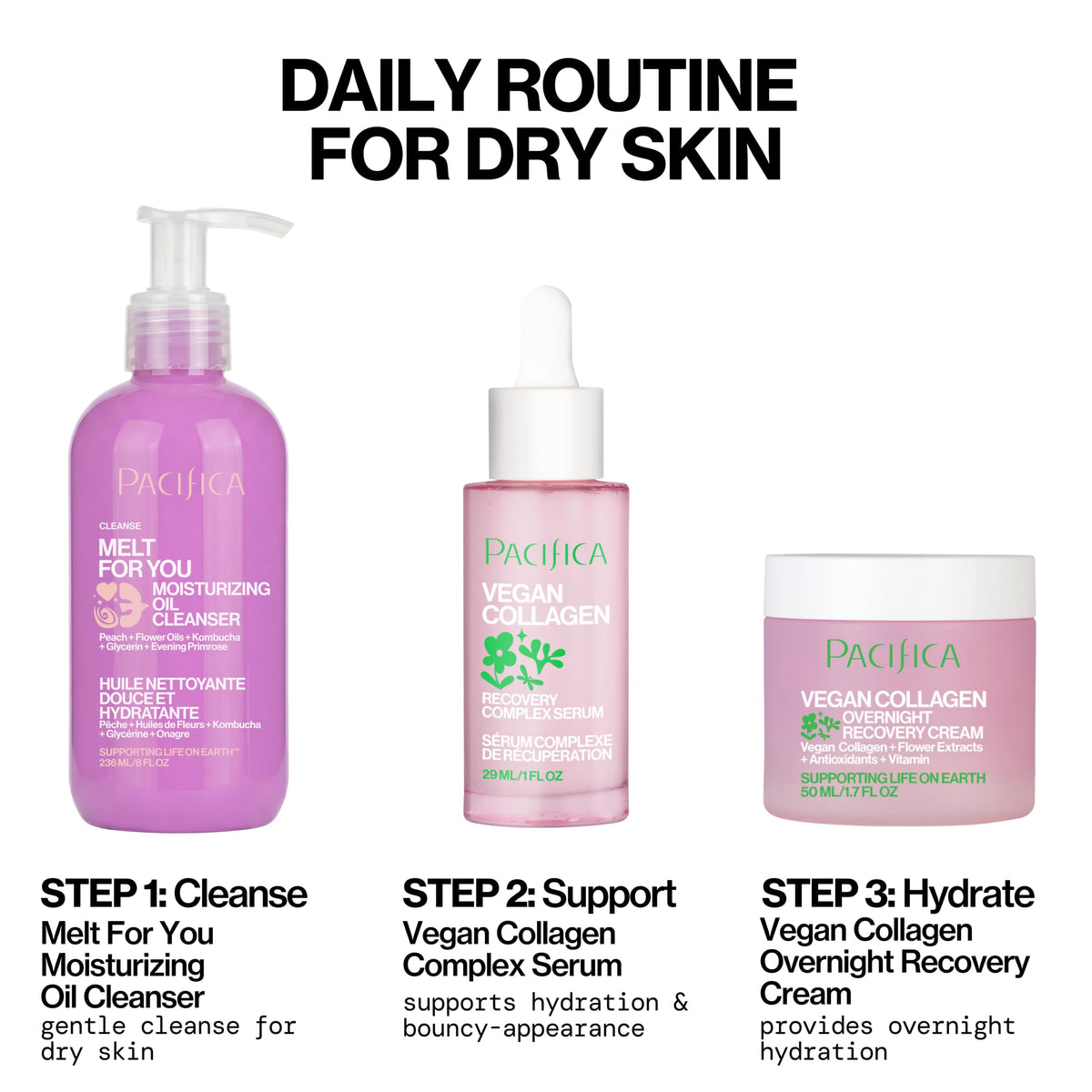 Pacifica in-use removing mascara illustrating effective makeup removal without tugging
