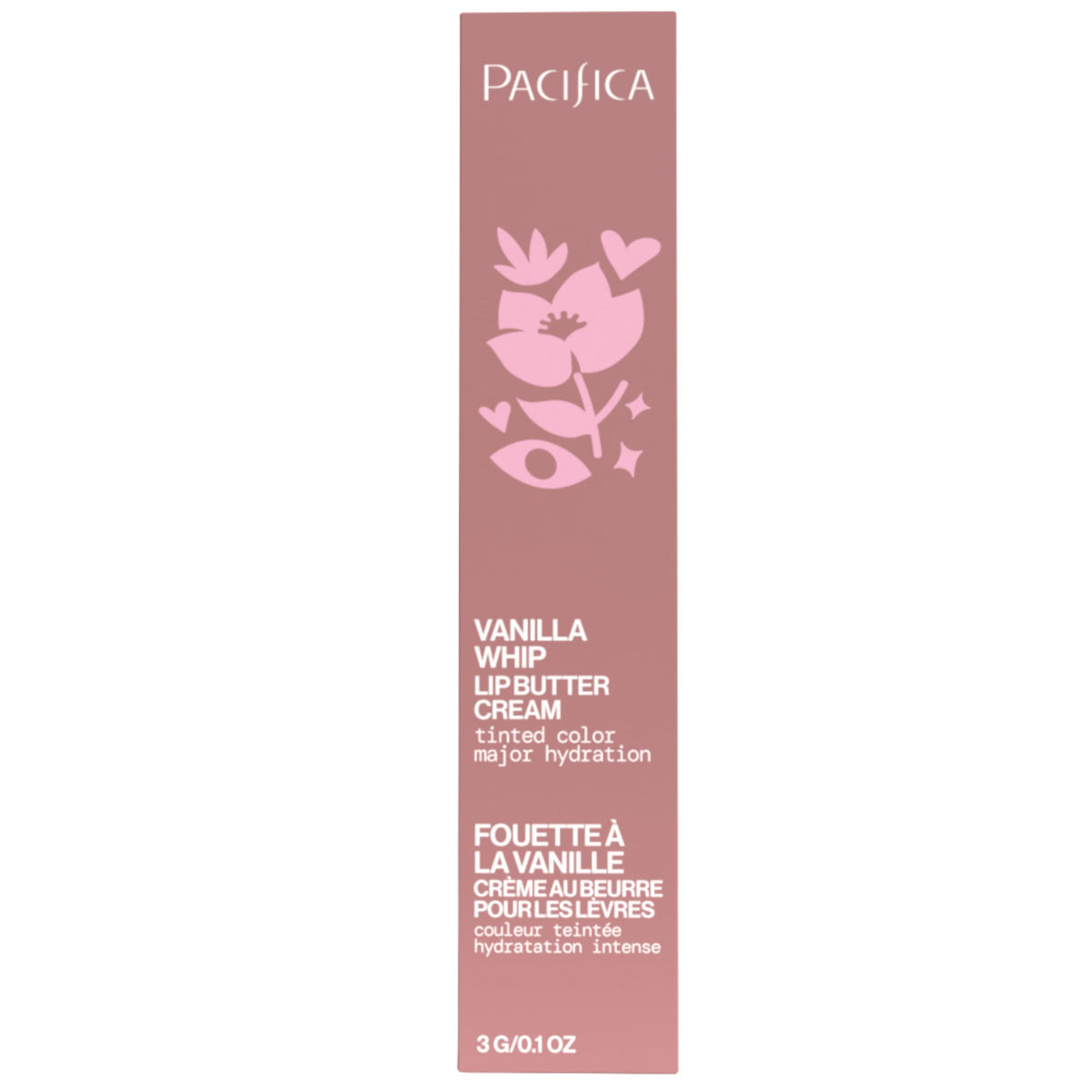 Pacifica ingredients flatlay with castor oil and waxes, highlights nourishing botanicals