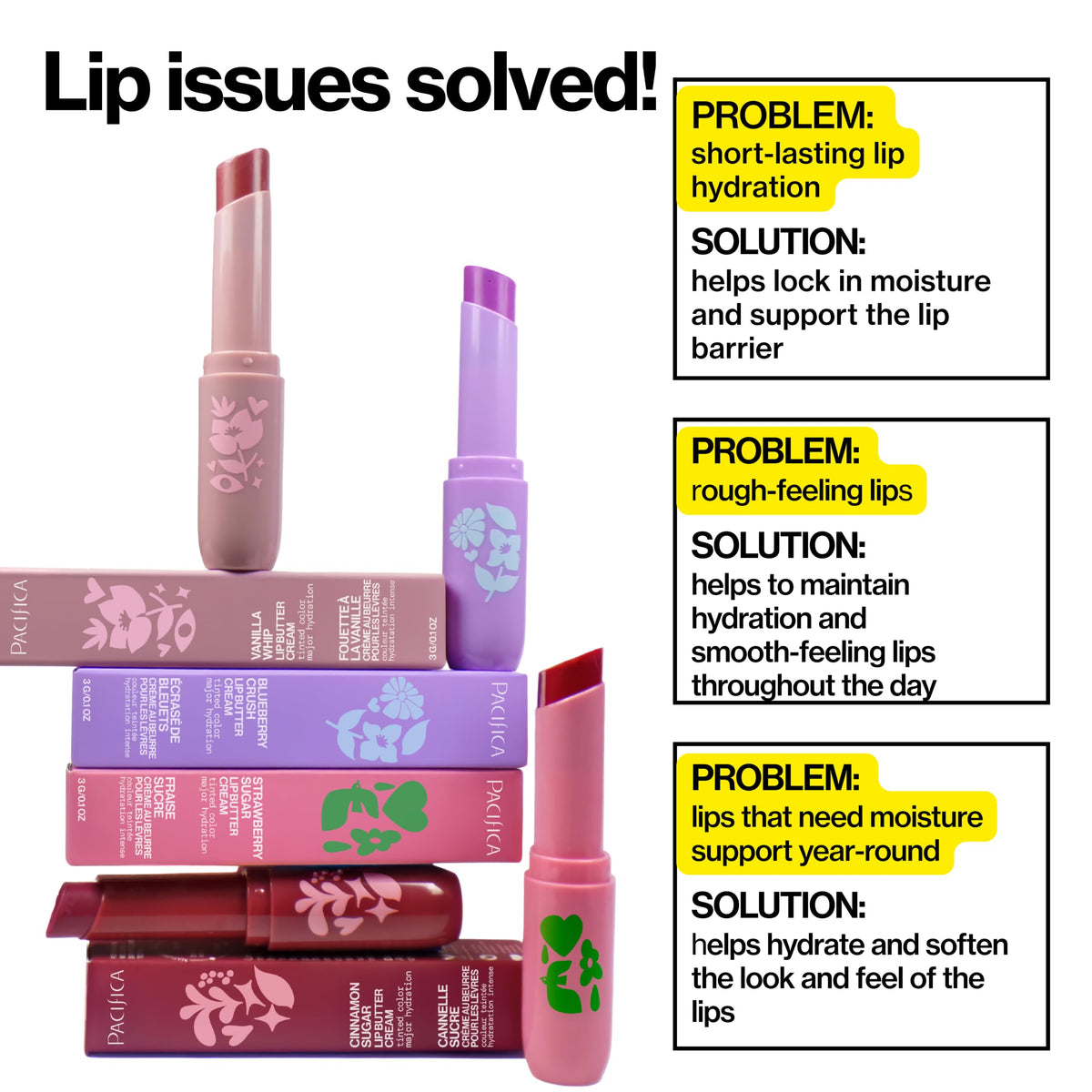 Pacifica open stick texture melting onto applicator, demonstrates cushiony nourishing feel