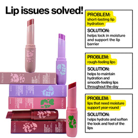 Pacifica open stick texture melting onto applicator, demonstrates cushiony nourishing feel