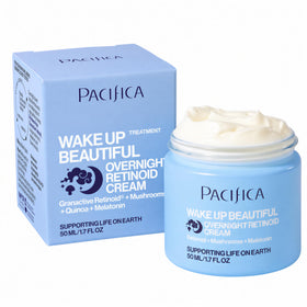 Pacifica front jar showing label and sleek packaging benefit: clear product ID