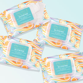 Pacifica wipe removing waterproof mascara demonstrating effective makeup removal benefit