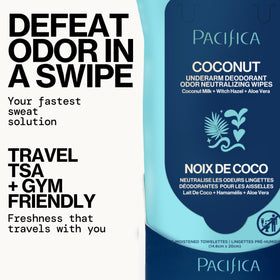 Pacifica close-up of organic cotton wipe texture offering gentle cleansing