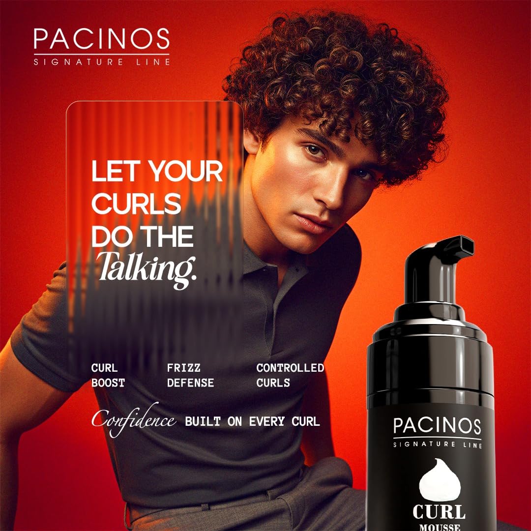 Pacinos being scrunched into damp hair for defined curls benefit