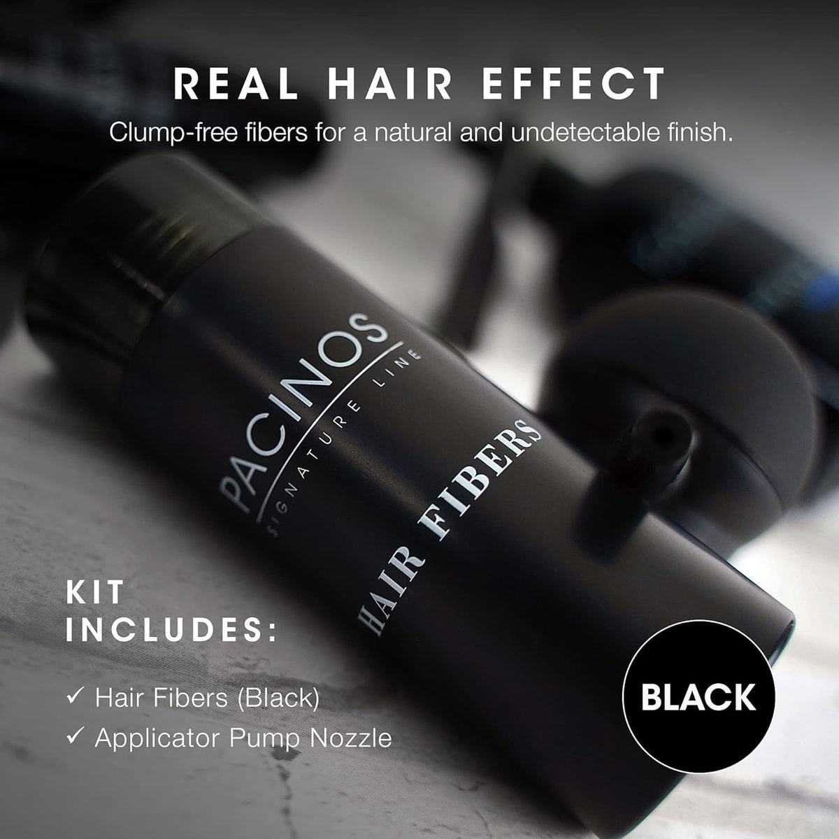 Pacinos application on hairline demonstrating quick concealment benefit
