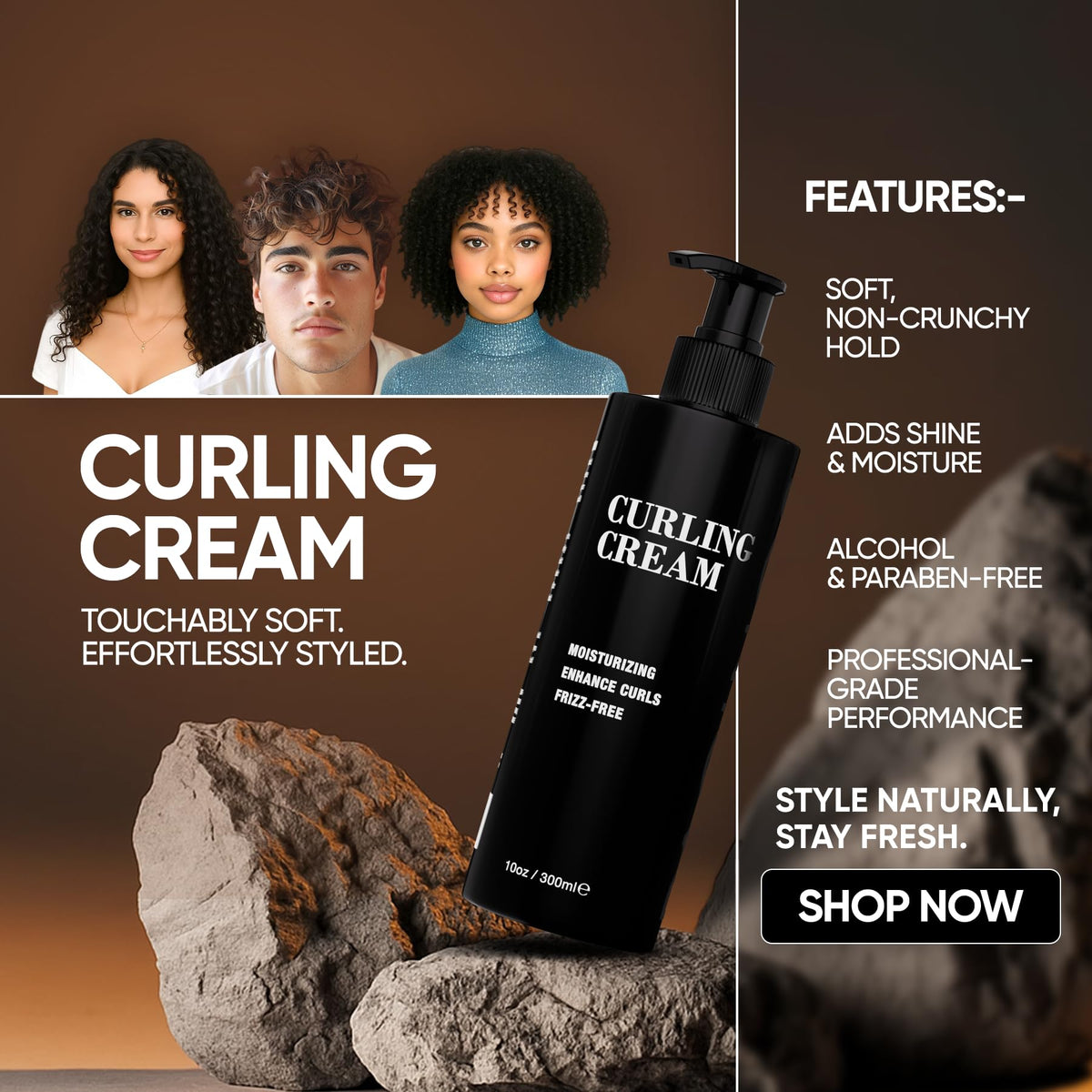 Pacinos being applied to damp hair for even curl definition