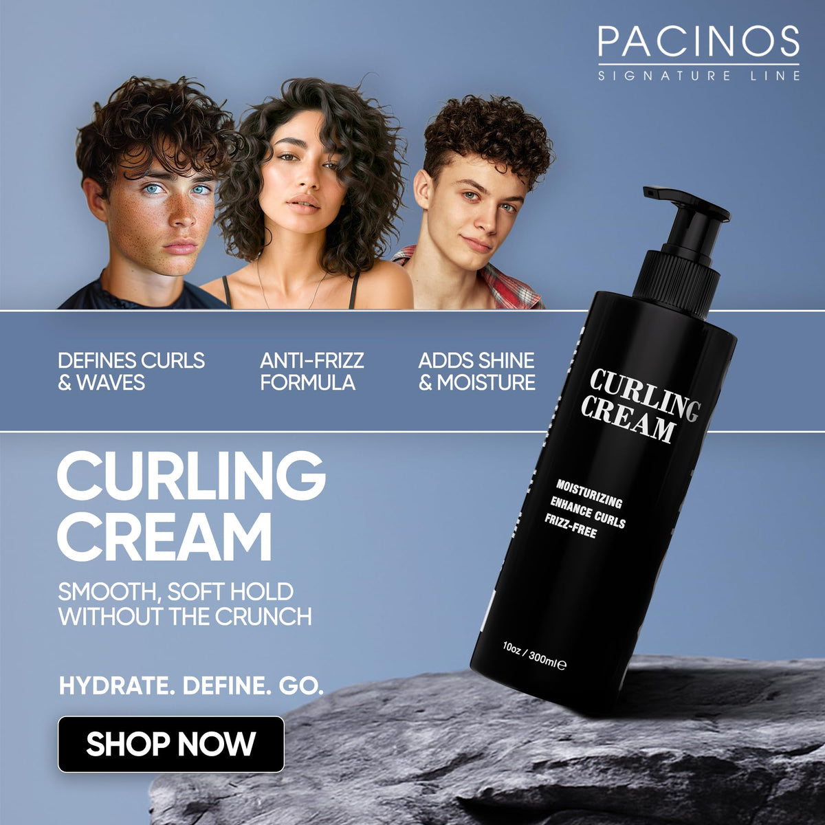 Pacinos cream texture close-up highlighting rich moisturizing feel