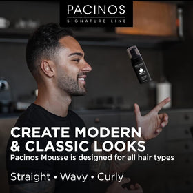 Pacinos used with a diffuser illustrating enhanced curl volume and definition