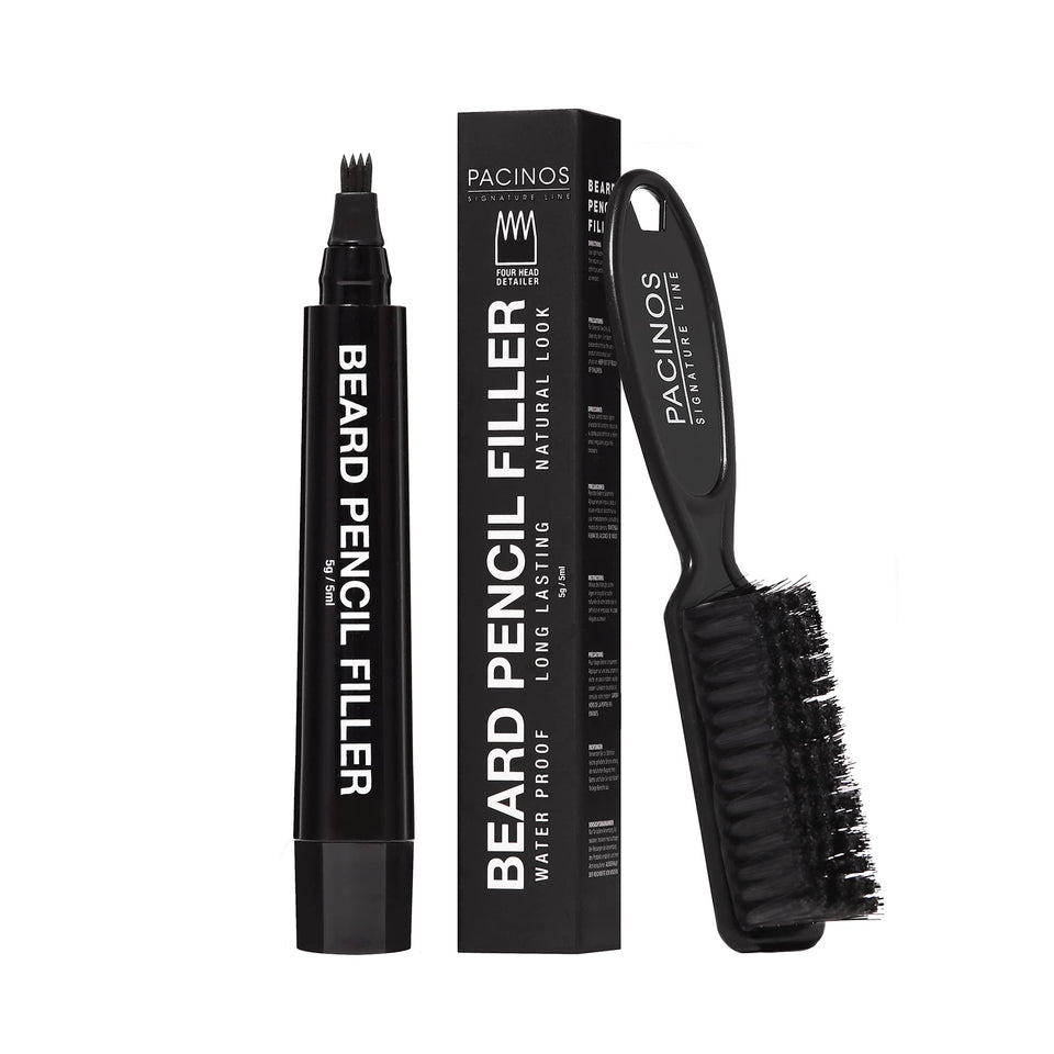 Pacinos front packaging showing pencil and brush, clearer grooming results