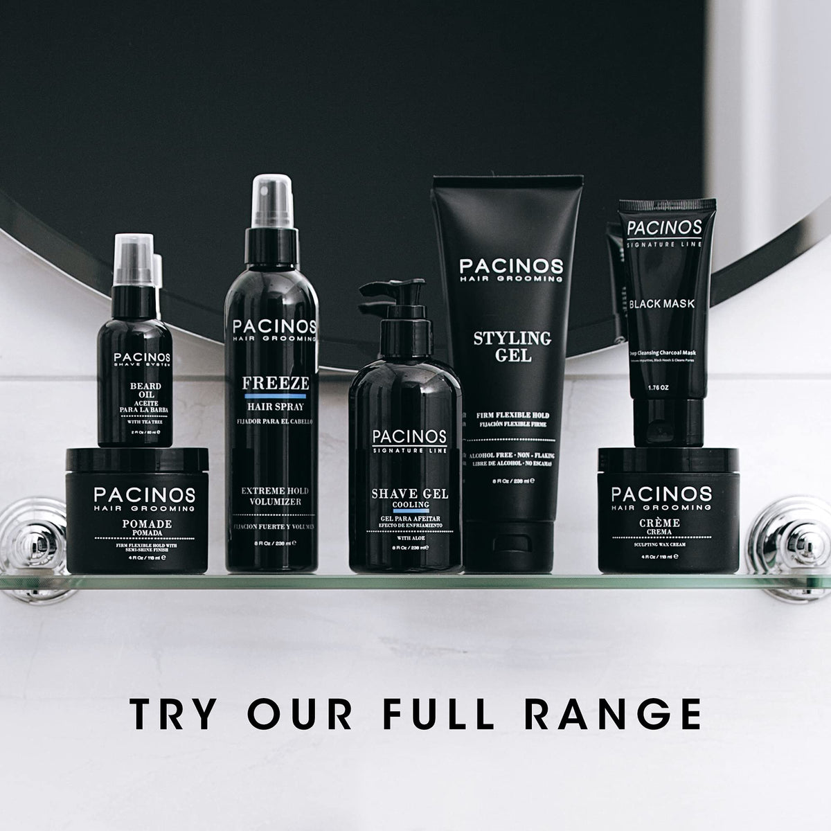 Pacinos lifestyle shot on matte background suggesting daily styling ease