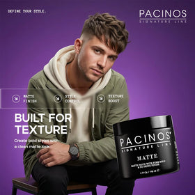 Pacinos styled short haircut showing defined matte look benefit