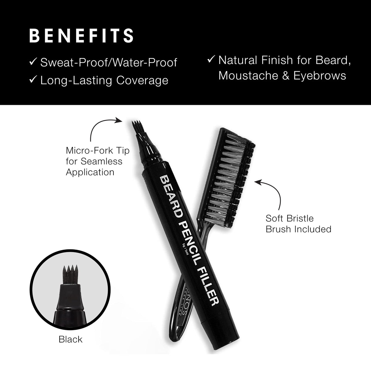 Pacinos soft bristle brush for blending, evens application for subtle finish