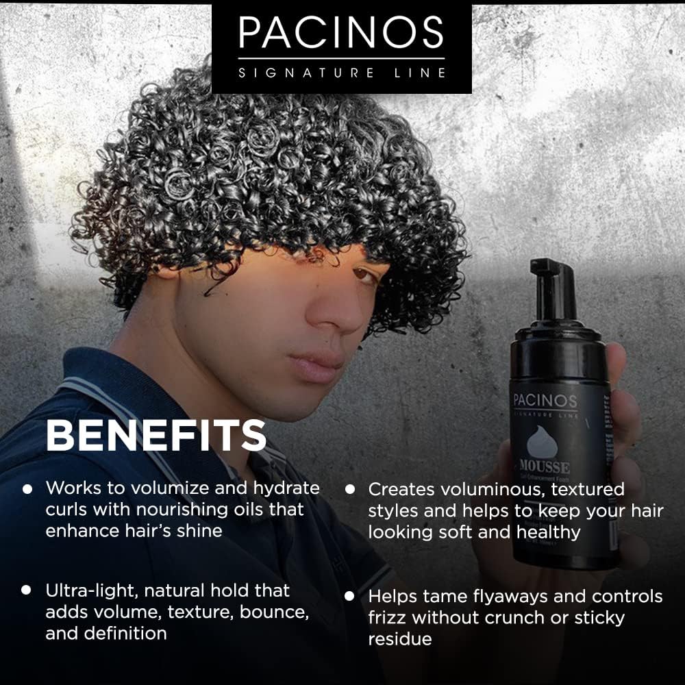 Pacinos foam texture on palm highlighting lightweight, non-sticky finish