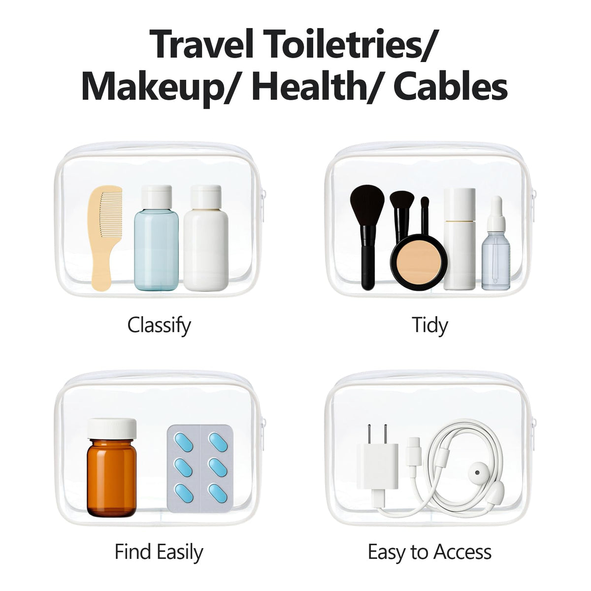 PACKISM bag wide top opening demonstrating easy access to toiletries and chargers