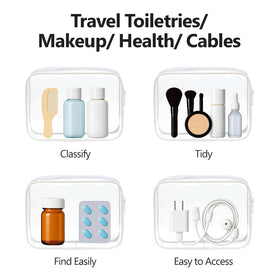 PACKISM bag wide top opening demonstrating easy access to toiletries and chargers