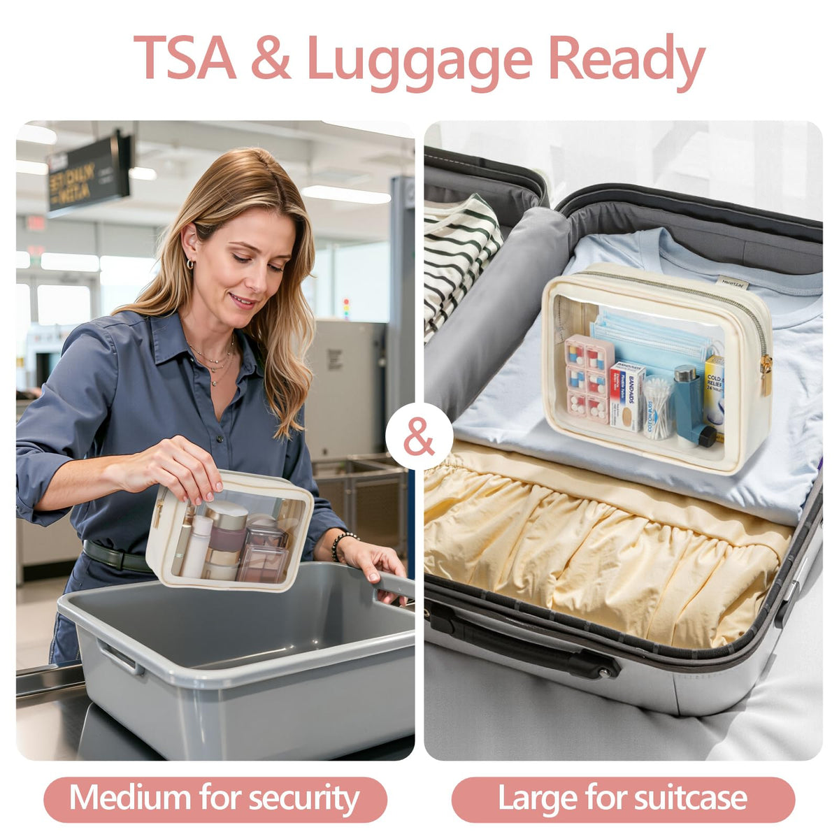 PACKISM medium bag close-up highlighting quart-size compliance for fast screening
