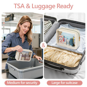 PACKISM medium bag close-up highlighting quart-size compliance for fast screening