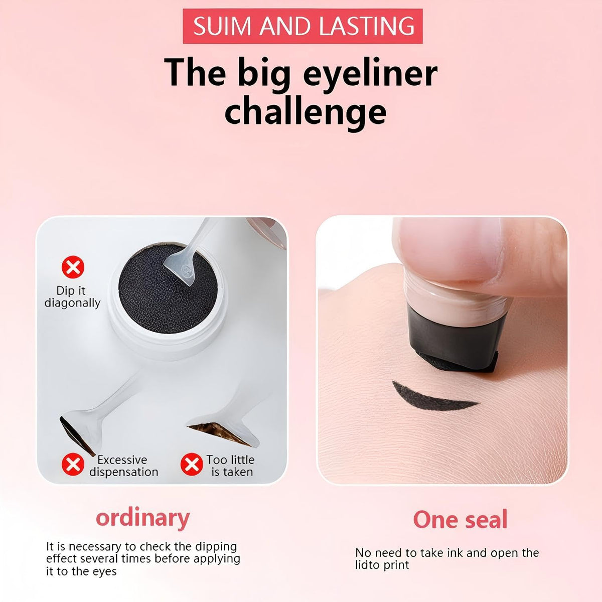 PAGE VINE pen in use applying stamp to outer eye corner