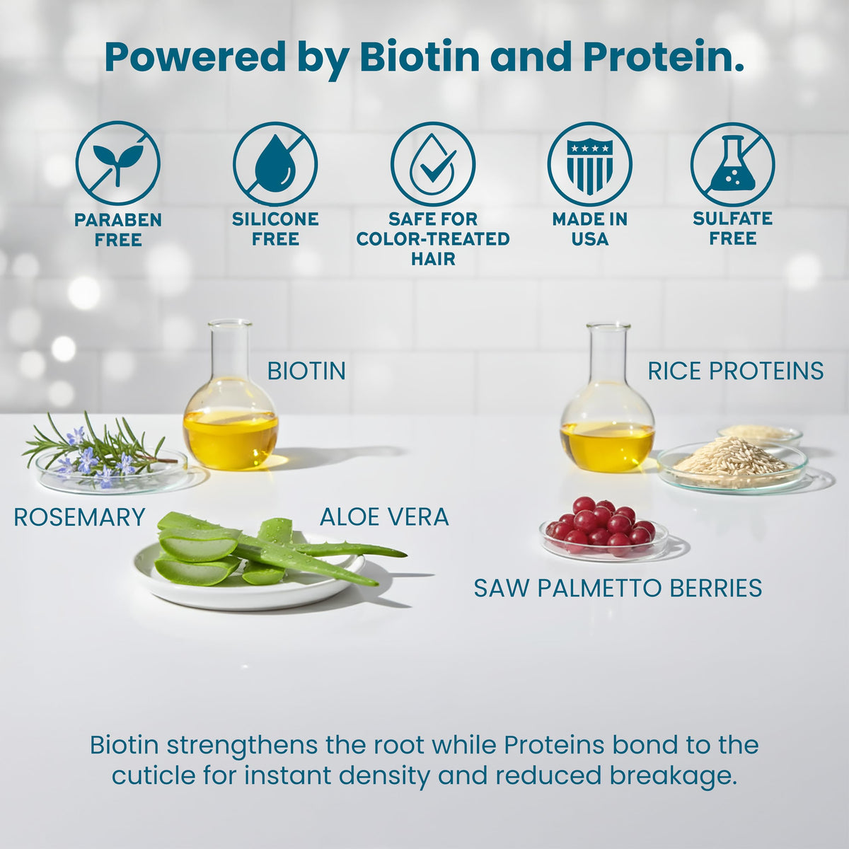 Paisle Botanics 8 fl oz bottle in hand indicating true size benefit