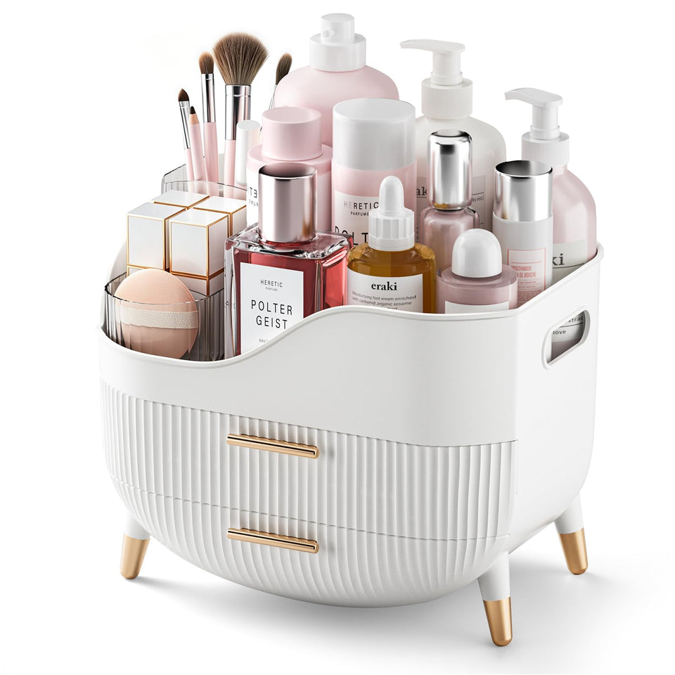 Pajiriona front view showing tidy drawers and neat cosmetics for easy organization
