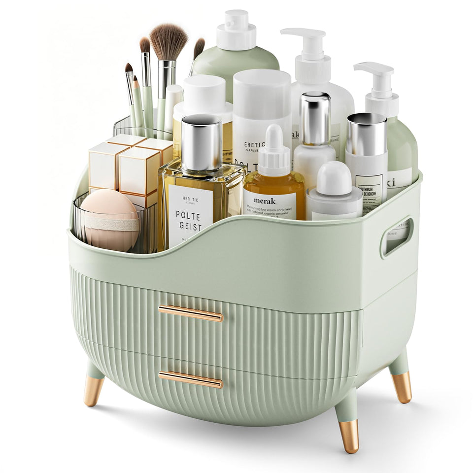 Pajiriona front view showing drawers and top compartment for neat storage