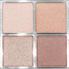 Palladio Ballerina close-up of pans highlighting matte and shimmer finishes for blendability