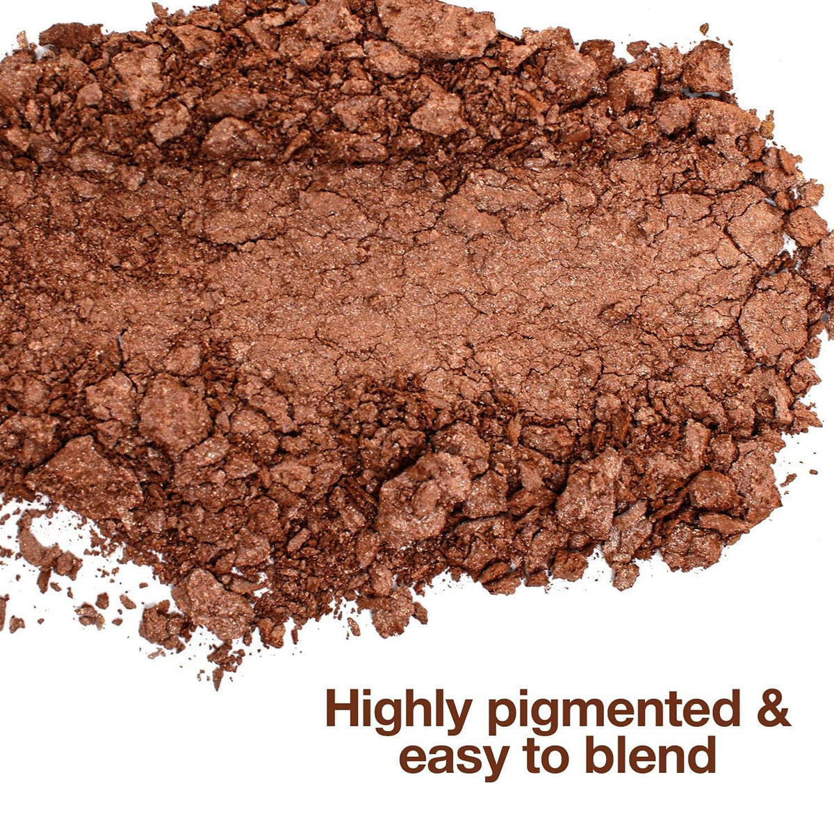 Palladio close-up of baked bronzer pan highlighting shimmering pigments and blendability