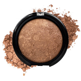 Palladio texture swatch on skin showing smooth finish and buildable bronzed glow