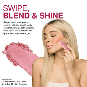 Palladio cheek application closeup demonstrating effortless blending and natural flush