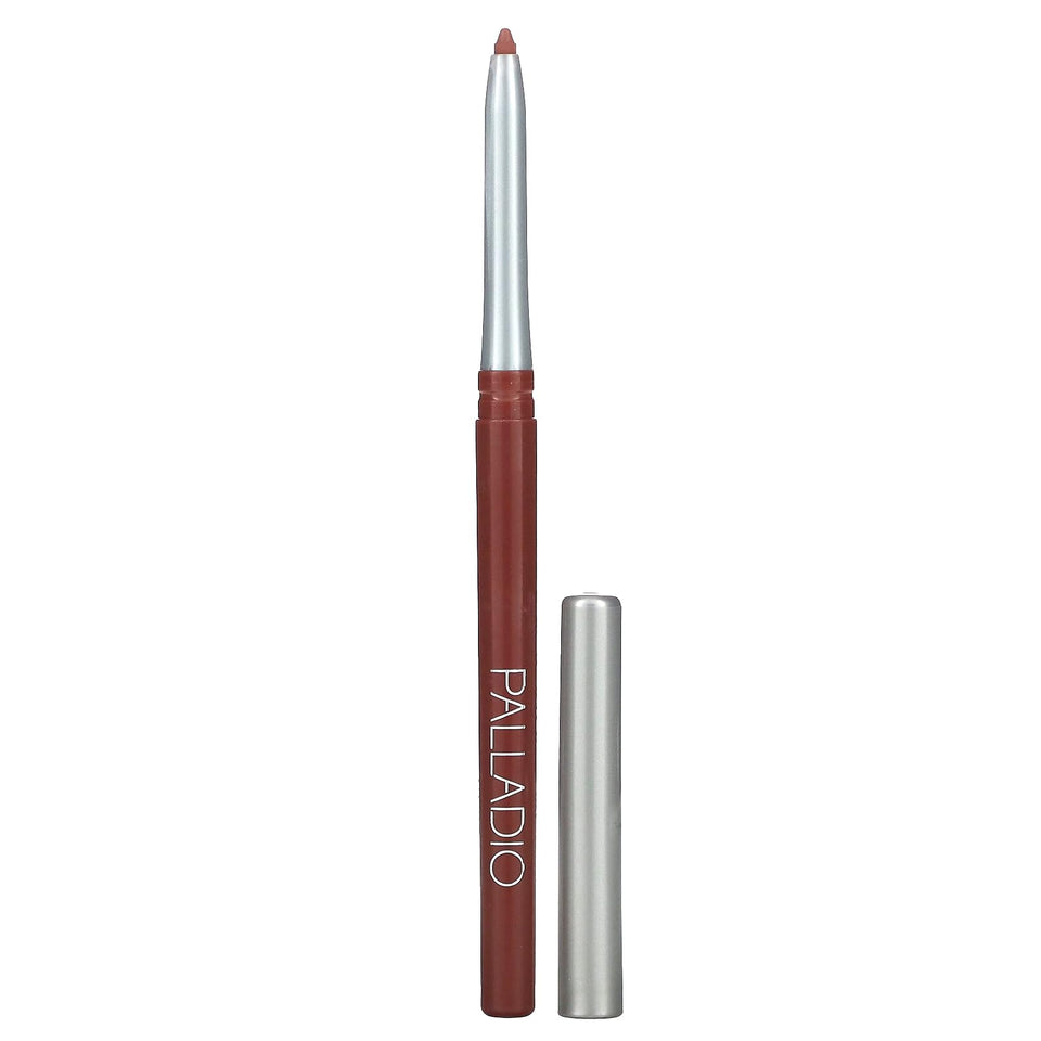 Palladio lip liner front packaging showing slim twist-up design and shade Naked benefit precision