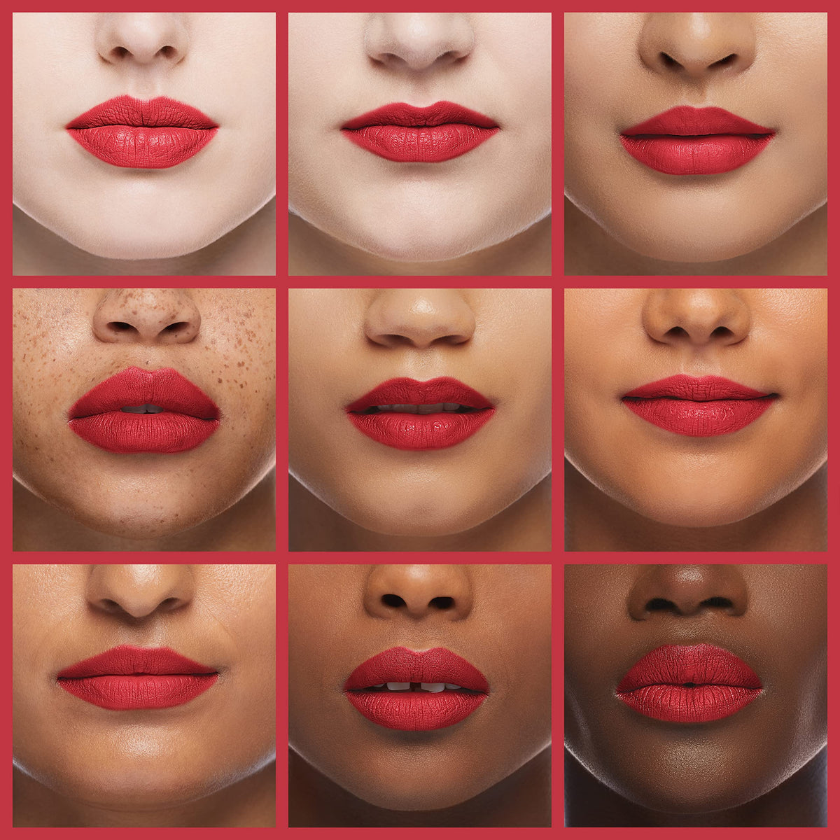 Palladio lip texture closeup demonstrating smooth hydrated matte look