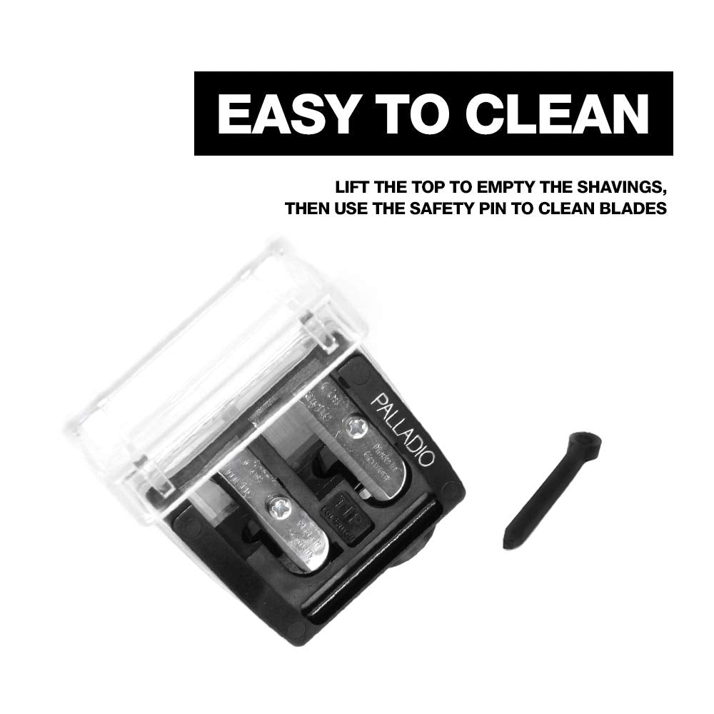 Palladio sharpening a lip liner to deliver a defined precise makeup edge